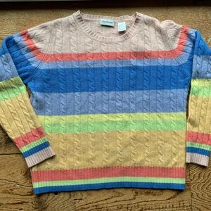 Silk and Cashmere Cabled Knit Sweater